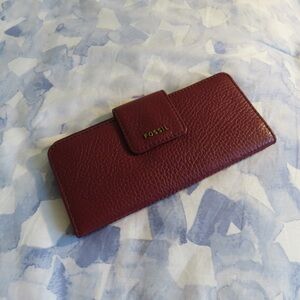 Burgundy Fossil Wallet